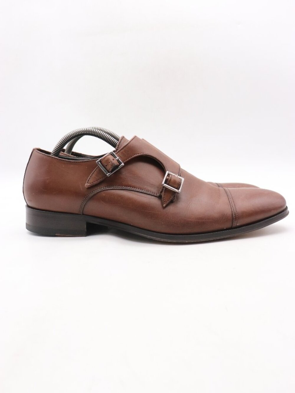 To Boot New York Men's Size 10 Double Monk Strap Brown Leather Shoes Italy